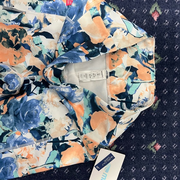 Marika high rise leggings deep ultramarine crepe floral medium - Picture 5 of 5